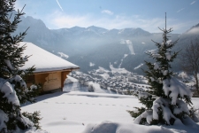 La neigne à la montagne sur Bernex