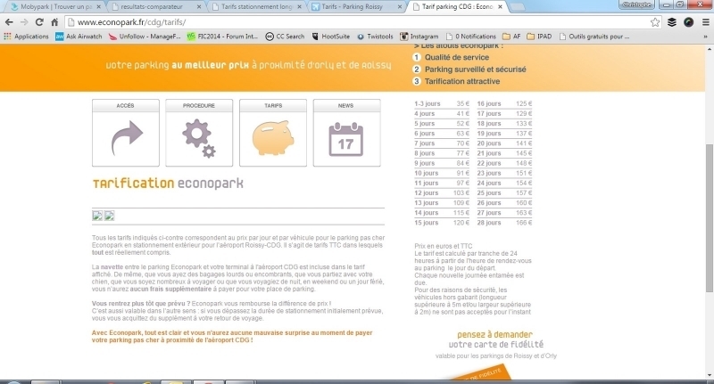 Comparaison Econopark.fr