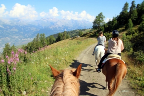 été dans le Val d'Hérens : Balade à cheval Ranch Le Caribou