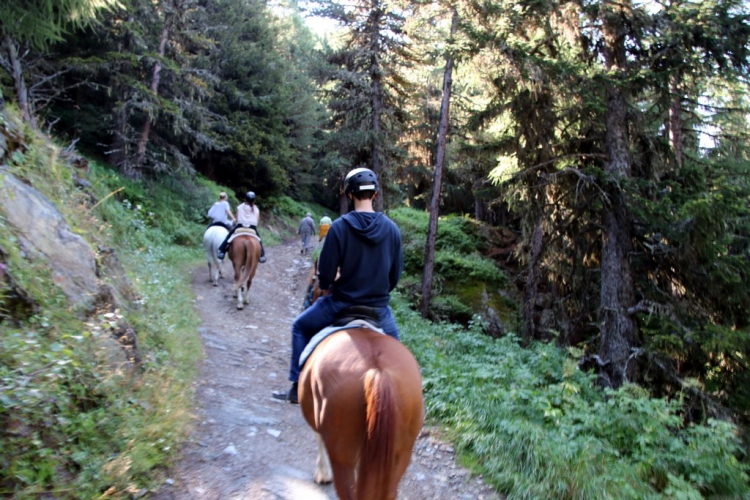 été dans le Val d'Hérens : Balade à cheval Ranch Le Caribou