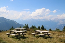 Val d'Hérens : tables avec vue panoramique
