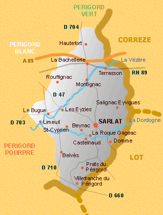 Carte du Périgord noir