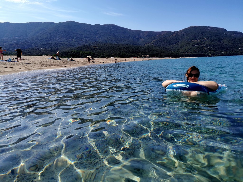 Corse en Septembre : plage de Calcatoggio
