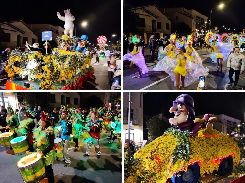 Fête du mimosa : parade nocturne de Mandelieu